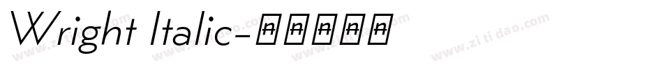 Wright Italic字体转换
